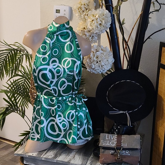 SALE RAMPAGE RETRO HALTER MULTI  CIRCLE MEDIUM TOP - Picture 12 of 16